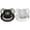 Black,White, variant on CutiePlusU Adult Sized Pacifier Dummy for Adult Babies-Crystal Pacifiers Set Big Shield 2 Pack-Pink, Blue