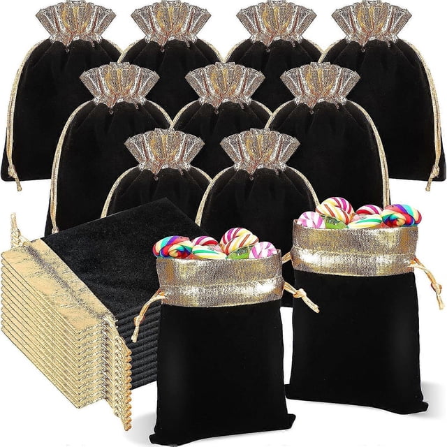 30 Pieces Velvet Bags with Drawstrings Jewelry Pouches Drawstring Bags Jewelry Bags Velvet Present Bag Party Favor Storage Bag Makeup Pouch for Jewelr