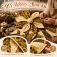 thumbnail image 2 of DIY Large Patchwork Bow Sewing Kit, Farmhouse Fabric Folded Flower Door Hanging Craft Set, DIY Craft Supplies, Gift for Adults Front Door Wall Window Porch, 2 of 7