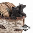 thumbnail image 5 of Bear Coasters Set of 6 Full Size Rustic Coasters in Handmade Canoe with Adorable Black Bear Figurines | Black Bear Log Cabin Decorations, Rustic Lodge Decor for The Home, 5 of 8