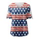 thumbnail image 5 of Camiseta de manga corta con cuello en V y estampado de encaje para mujer Pompotops hkajfhjk465164, 5 of 7