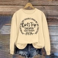 thumbnail image 2 of Patlollav Winter Women's Sweatshirt Letter Round Neck Solid Color Printed Long Sleeve Tops, 2 of 6
