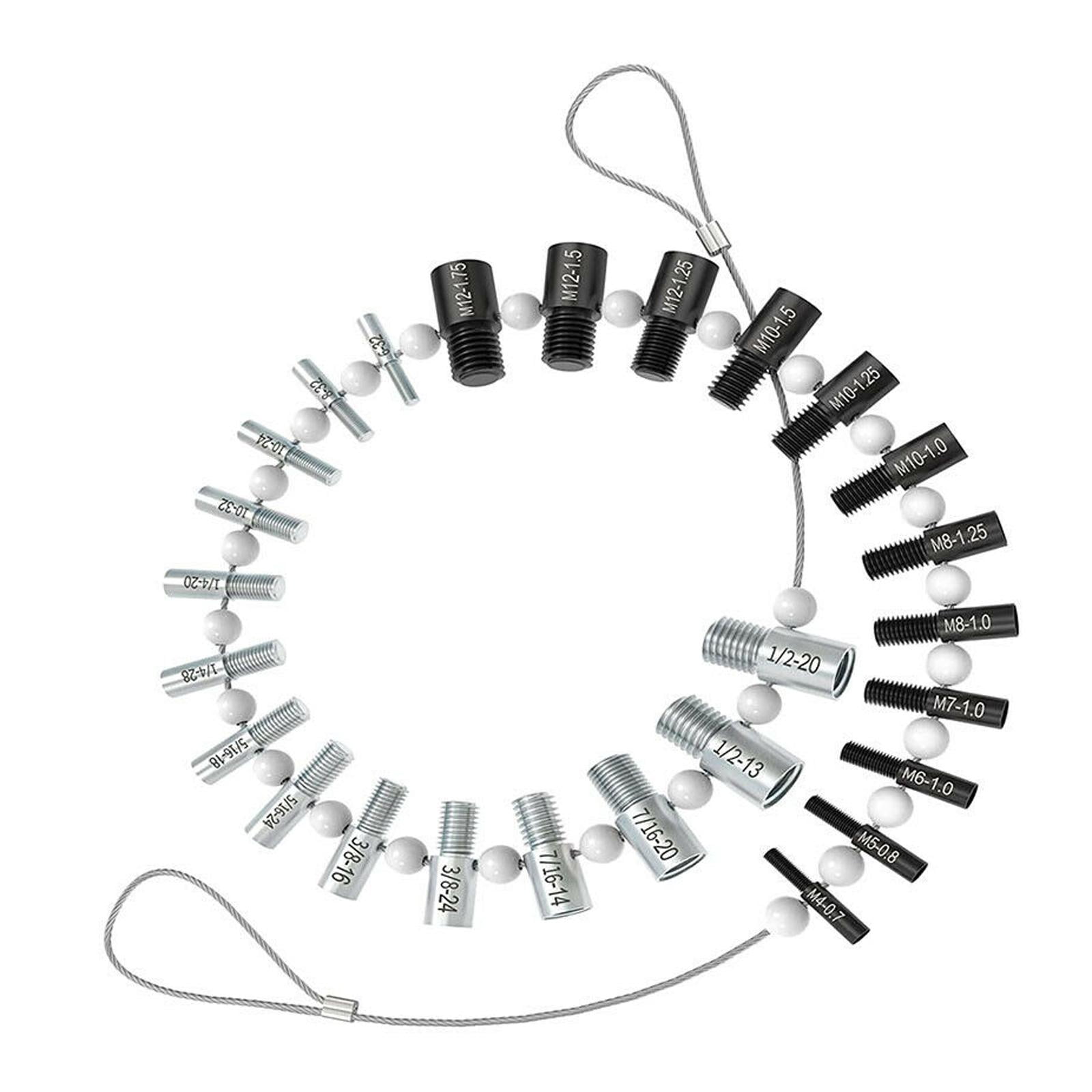 44 PCS Nut and Bolt Thread Checker, SAE Inch Metric Thread Carbon Steel 44 PCS Nut and Bolt Thread Checker, SAE Inch Metric Thread Carbon Steel