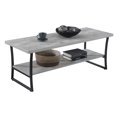 thumbnail image 2 of HomeStock Earthy Elements Coffee Table, 30" W x 52" L x 20" H, Modern Design with Slate Gray Metal Frame, Additional Display Shelf, 2 of 4