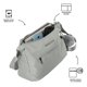 thumbnail image 5 of Totto Bolsa De Dama - Mujer Con Correa Ajustable Ade12.0241 gris M, 5 of 34