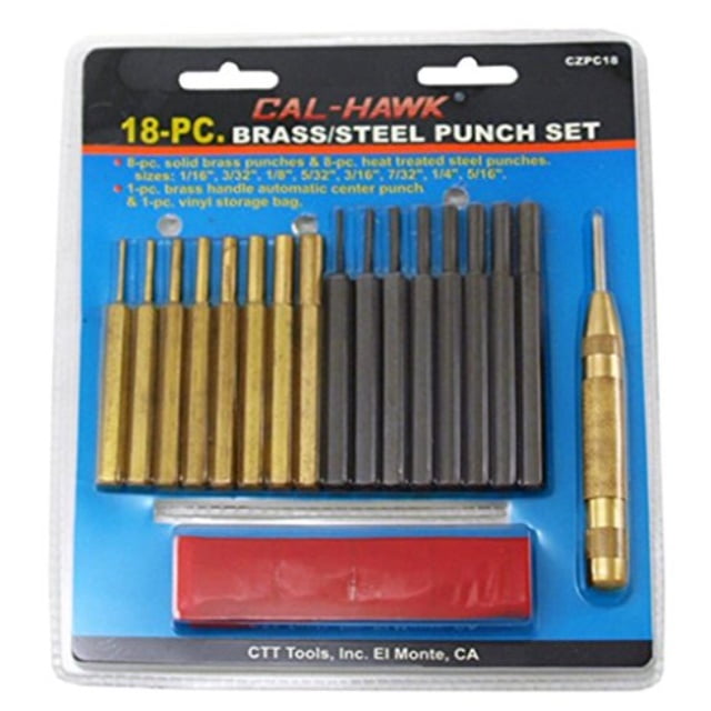 RDGTOOLS 8PC BRASS DRIVE PIN PUNCH SET NAIL PUNCH 1/16" 5/16" WORKSHOP TOOLS 