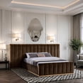 thumbnail image 2 of Meridian Furniture Amara Brown Velvet Queen Bed with Added Panels, 2 of 10