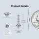 thumbnail image 5 of Moissanite Dangle Earrings for Women, 925 Short Silver Long Drop Earrings 14CT, 5 of 5