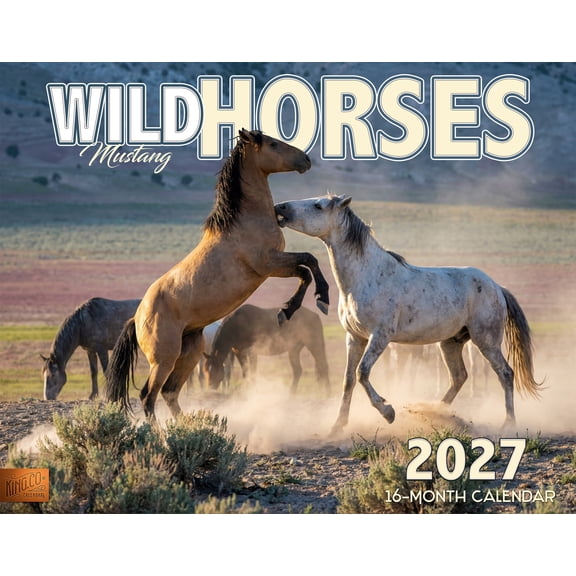 2027 Wild Horses Wall Calendar – 16-Month Mustang Photography