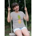 thumbnail image 2 of Pineapple With Glasses T-Shirt Juniors -Image by Shutterstock,  x-Large, 2 of 4