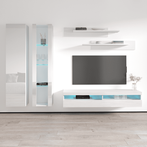 Fly A4 35TV Wall Mounted Floating Modern Entertainment Center