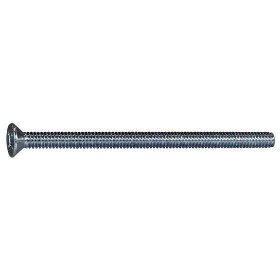 1/4"-20 x 4" Zinc Phillips Flat Head Machine Screws (10 pcs.)