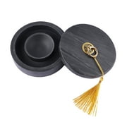 Covered Inkstone Inkwell Classical Style She Preserve Moisture Inkslab Anti-Evaporation Calligraphy Round Drawing