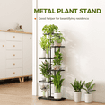 thumbnail image 5 of Bamworld Plant Stand Metal 6 Tier 7 Potted Multiple Flower Pot Holder Shelf Indoor Outdoor Planter Display Shelving Unit for Patio Garden Corner Balcony Living Room(Black), 5 of 6