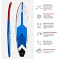 thumbnail image 6 of 11FT Inflatable Stand up Paddle Board Ultra-Thick Durable PVC w/Premium SUP Accessories & Carry Bag |upgraded paddle boards w/ 3 Fish Fin for Paddling |Up to 350LB, 6 of 6