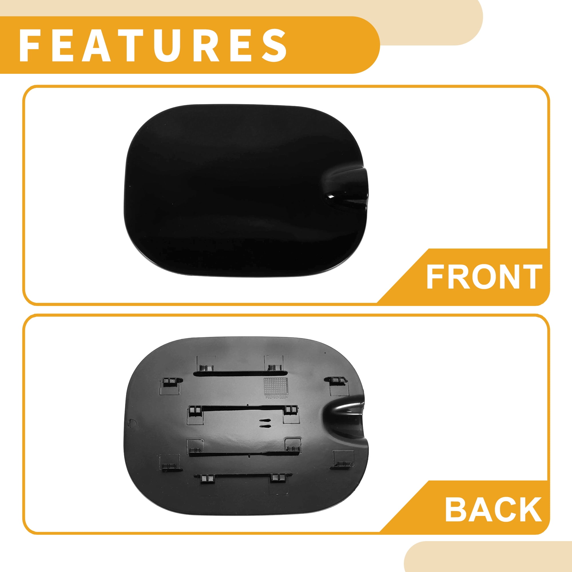 Unique Bargains Fuel Tank Door Cap for Chevrolet Silverado 2019-2025 Filler Cover Black