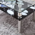 thumbnail image 3 of Hodedah Tempered Glass Coffee Table in Clear with Stainless Steel Legs, 3 of 3