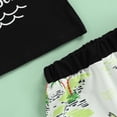 thumbnail image 5 of Otqutp Kids Beach Outfits Set for Spring Toddler Boys Girls Sleeveless Cartoon Letter Printed Vest T Shirt Tops Shorts Outfits, 5 of 6
