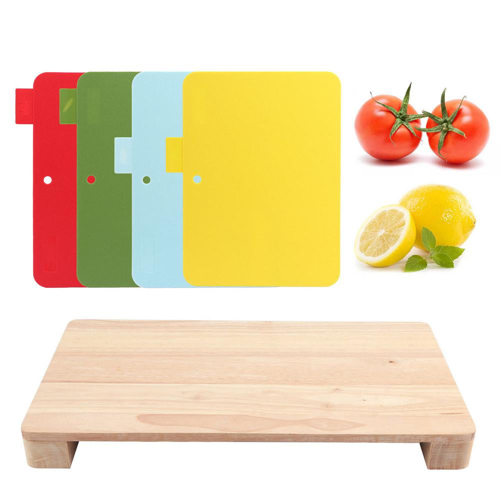 4x Plastic Non-slip Fruit Vegetable Meat Cutting Chopping Board Mat Kitchen Tool