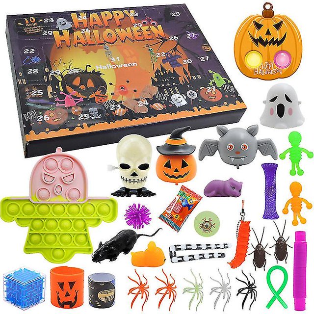 Halloween Xmas Christmas Gifts Decoration Decompression Toy Set Pumpkin Countdown Calendar Blind Box