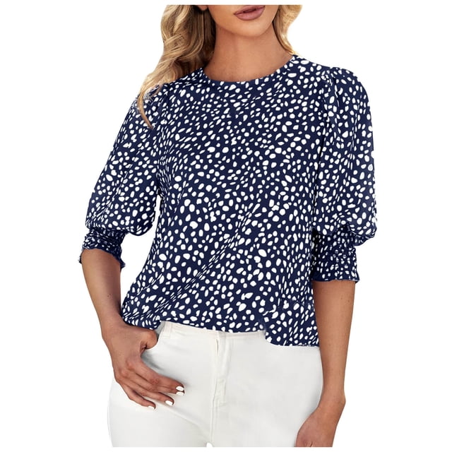 Birdeem Mode Femmes Été Col Rond Manches Courtes Blouse Aguichant