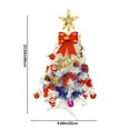 thumbnail image 2 of Mini Desktop Christmas Tree, Small Christmas Trees for Party, Battery Operated Christmas Tree with Warm Lights and 22 Ornaments Decoration Set, White PVC Compact Size Easy To Assemble and Store, 2 of 7