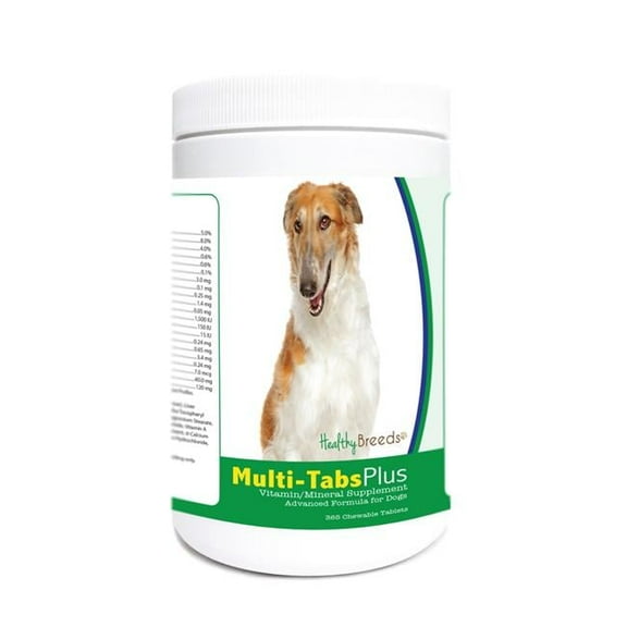 Healthy Breeds 840235176909 Borzois Multi-Tabs Plus Chewable Tablets - 365 Count