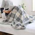 thumbnail image 2 of Blanket Poncho Facecloth Cover Blanket Shawl Blanket Colorblocking Cover Blanket Nap Blanket, 2 of 6