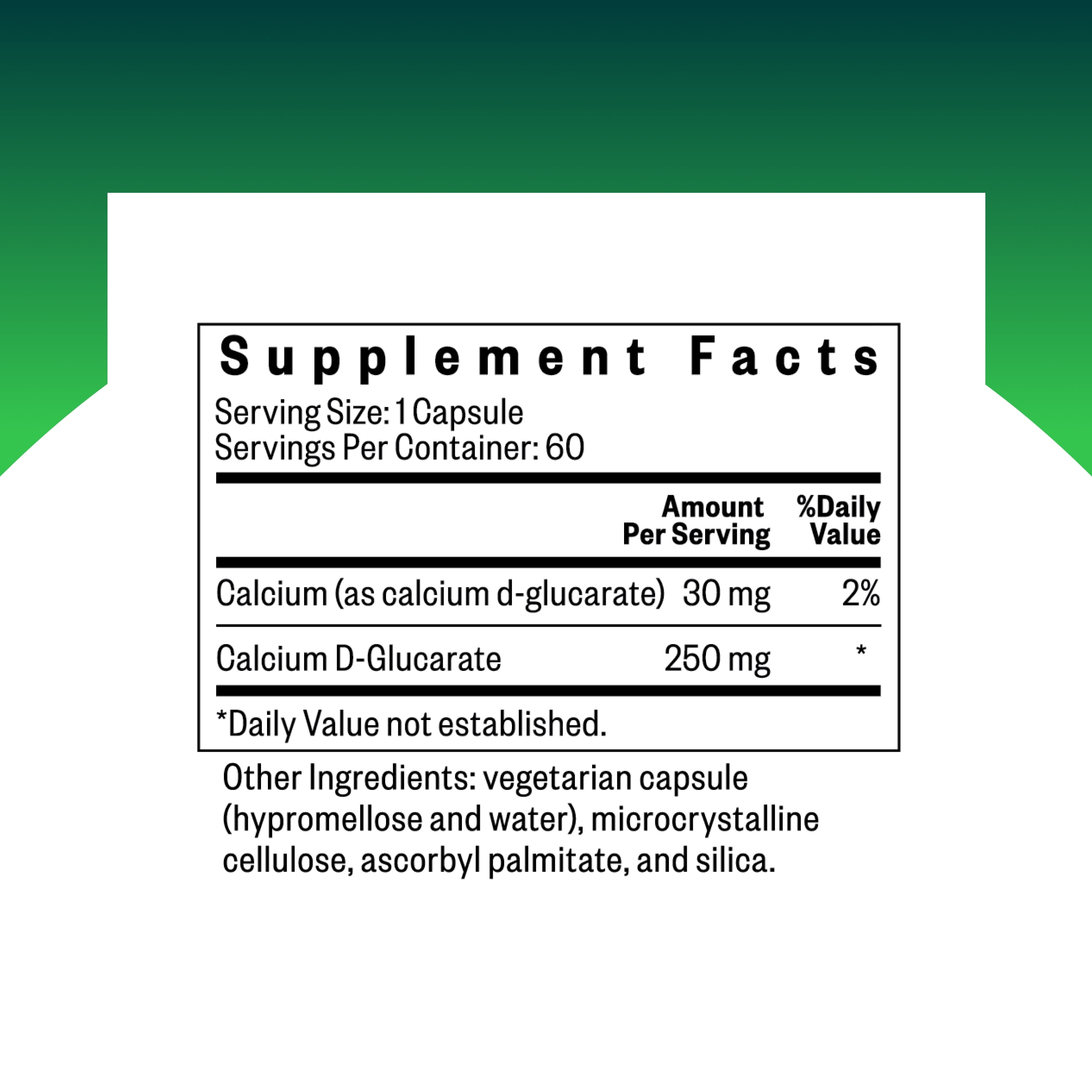 Seeking Health Calcium D-Glucarate - Calcium Supplement Supports Gut Health & Metabolism - Formula with Calcium D-Glucarate to Support Liver Health - 250 mg, 60 Capsules