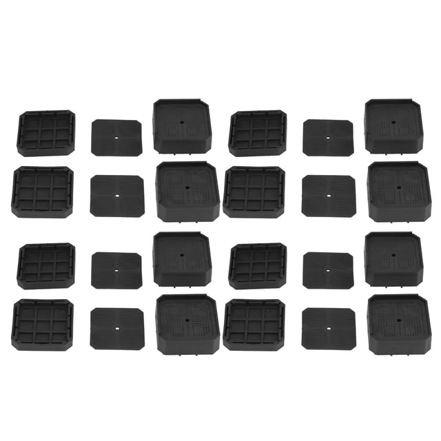 Juego de 8 elevadores de cama semicubiertos en forma de L, elevadores de muebles apilables antideslizantes para lavadora, mesas, sillas