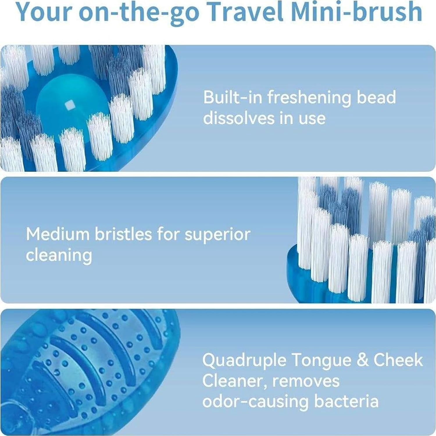 5-in-1 Mini Toothbrush & Floss,On The Go Toothbrush Disposable, Floss & Tongue Scraper & Toothpick Set, Portable Oral Care for Travel Work