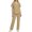 Beige, variant on Plus Size Women's V-Neck Scrub Top with Multi-Pockets, Stretch Mock Wrap Nurse Tunics, Oversize Medical Uniform Workwear