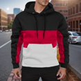 thumbnail image 2 of Fgnfyis Men Color Blocked Drawstring Pocket Hooded Sweatshirt Casual Loose Comfortable Business Men's Fashion Hoodies & Sweatshirts Black XXXL, 2 of 5