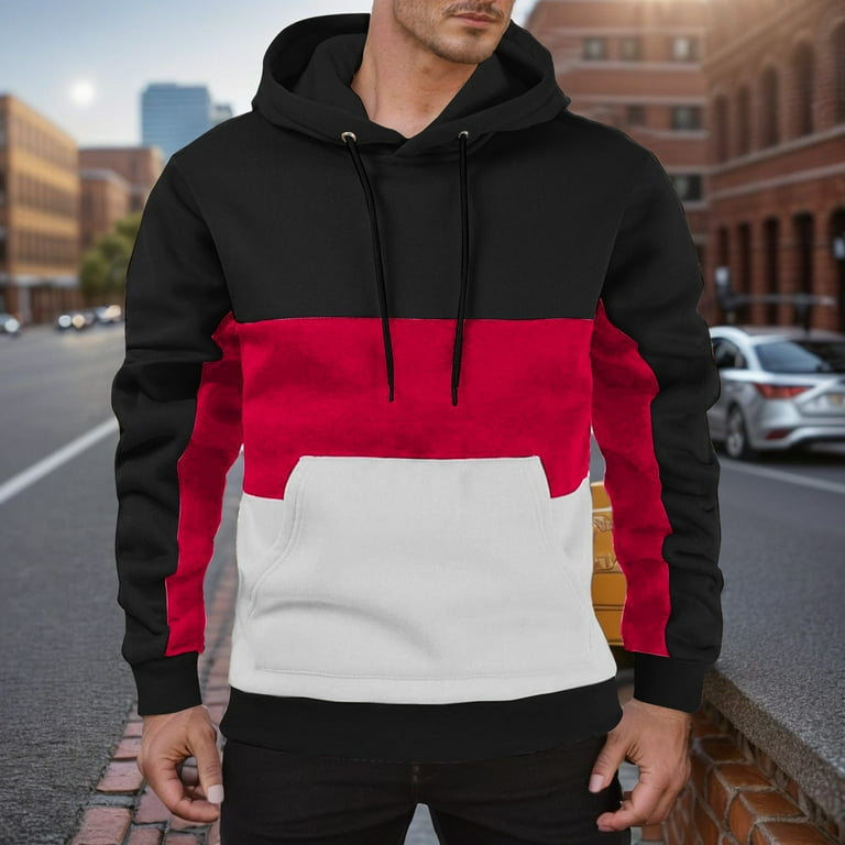 Joysale Hoodies for Men Graphic Hoodies Mens Graphic Hooded Sweatshirts Men s Hoodie Powerblend Comfortable Men s Sweatshirt Logo Print Blouse Sweater Black L Walmart