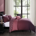 thumbnail image 4 of Bebejan Mauve Dreams 5 Piece Reversible Comforter Set, Queen, 100% Cotton Sateen, Reversible, All Season, Cozy Comfort, 4 of 12