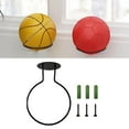 thumbnail image 6 of GARENDE 2xWall Mount Sports Volleyball Football Balls Storage Holder Sturdy Universal Black 2 Pcs, 6 of 9