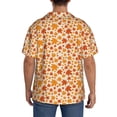 thumbnail image 3 of Pofeuu Autumn Red and Orange Maple Leaves Print Mens Casual Short Sleeve Shirts Beach Summer Spread Collar Pocket Tops Men's Casual Short-sleeved Shirt-X-Large, 3 of 5