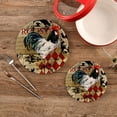 thumbnail image 2 of SKYSONIC Rooster Vintage Fall Pot Holders Trivets, 2 Pcs Heat Resistant Trivets,Autumn Retro Cotton Thread Weave Mats for Hot Pads Pans Pot Bowl Teapot for Kitchen Decor, 2 of 7