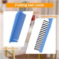 thumbnail image 3 of Peine de pelo plegable, peine cepillo de pelo portátil de viaje, peine de masaje antiestático de doble cabeza, 3 of 5