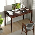 thumbnail image 4 of Gymax 48'' Rectangular Dining Table for 4 w/ Rubber Wood Legs Mid Century Modern, 4 of 9