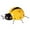 Yellow, variant on Sunxin Hangs Cute Garden Wall Art Decorations Colorful Outdoor Statues Wall Sculptures for Indoor Outside Yard Art Backyard Porch Fence Gardening Gifts, 1* Iron Ladybug Figurine
