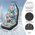 thumbnail image 7 of Uorisanigo Car Seat Covers Front Seats Only, 2 PCS Premium Fur Furry Fluffy Hawaiian Hibiscus Flowers Aoto Seat Covers for Cars, Sedans, Trucks, SUVs, Car Interior Accessories, 7 of 7
