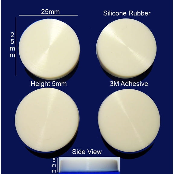 VATH Self Adhesive Silicone Rubber Feet Set 25mm(L) x 25mm(W) x 5mm(H) 4pcs [RB178]
