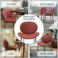 thumbnail image 5 of LeisureMod Servos Modern Dining Side Chair with Upholstered Faux Leather Seat and Powder Coated Iron Frame for Kitchen and Dining Room (Bordeaux), 5 of 14