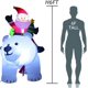 thumbnail image 3 of Papá Noel inflable, oso de lana, decoración para exteriores, interior, inflable, navideño, inflable, muñeco inflable para uso diario, 2 m,, 3 of 4