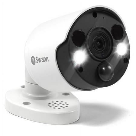 Swann - 8 Channel 2TB NVR, 8 x 4K PoE Cameras, w/Dual LED Spotlights, Color Night Vision & Free Face Detection - White