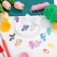 thumbnail image 4 of Raindrops 9pcs Crochet Ring Set Yarn Guide Tools Adjustable Design Open Finger Rings for Knitting Enthusiasts, 4 of 7
