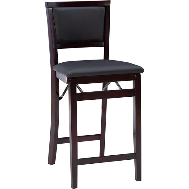 MANXING Home Decor Keira Pad Back Folding Counter Stool, 24Inch