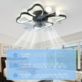 thumbnail image 5 of 19.7" Butterfly Ceiling Fan with Light and Remote, Black Flush Mount Modern Fandelier for Bedroom or Living Room, Quiet 6-Speed with Timer, Kids Room Favorite, 5 of 10