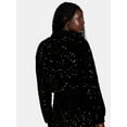 thumbnail image 3 of Madden NYC Women’s Sequin Velvet Bomber Jacket, Midweight, Sizes XXS-XXL, 3 of 5